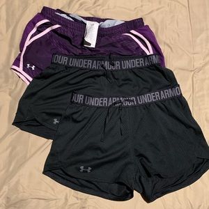 Under Armor 3 pair of Shorts size Small